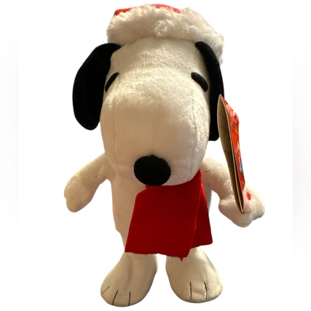 NWT Gemmy Peanuts Santa Snoopy Plush 13" Animated Walking Christmas 2014 Works